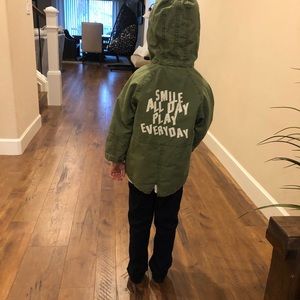 Zara hooded camouflage jacket Size 3/4 T